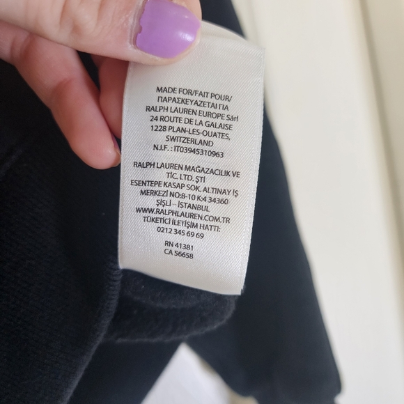 Polo Ralph Lauren Black Kids Sweatshirt Gold Trim 6 - Picture 10 of 14